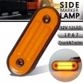 thumbnail image 1 of 12LED Oval Marker Side Lights Trailer Truck Lorry Indicator Lamps 12-24V IP67, 1 of 11