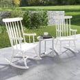 thumbnail image 4 of Costway Set of 2 Wood Rocking Chair Glossy Finish White, 4 of 10