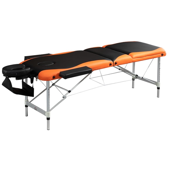 HOMCOM Table de Massage Pliable à 3 Sections Salon Professionnel Canapé-Lit pour le Visage