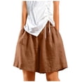 thumbnail image 1 of Plebaso Casual Shorts Womens High Waisted Wide Leg Shorts Loose Solid Color Summer Shorts with Pockets, 1 of 6