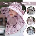 thumbnail image 2 of Lttoisl Chapeau de Soleil de Cyclisme pour Femme avec Masque Facial Respirant, Polyester Protection UV à Grand Bord Visière d'Été pour Plein Air Randonnée, Pêche, Travail au Jardin (56-58 cm), 2 of 8