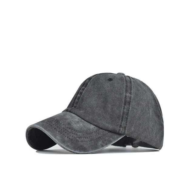 Xingzhi Casquette de Baseball pour Femmes Queue de Cheval Chapeau de Sport Printemps Automne Boucle Ajustable Polyester Mode pour Plein Air Décontracté Loisir Lavage Noir