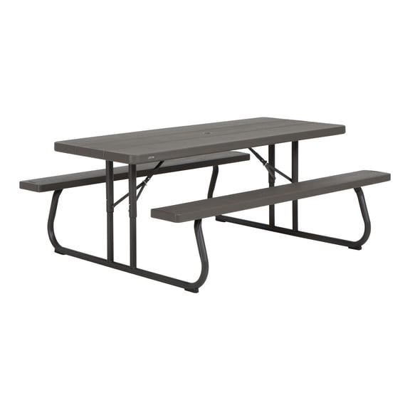 LIFETIME - Table de pique-nique extérieure rectangulaire, 6 pieds, bronze sablé