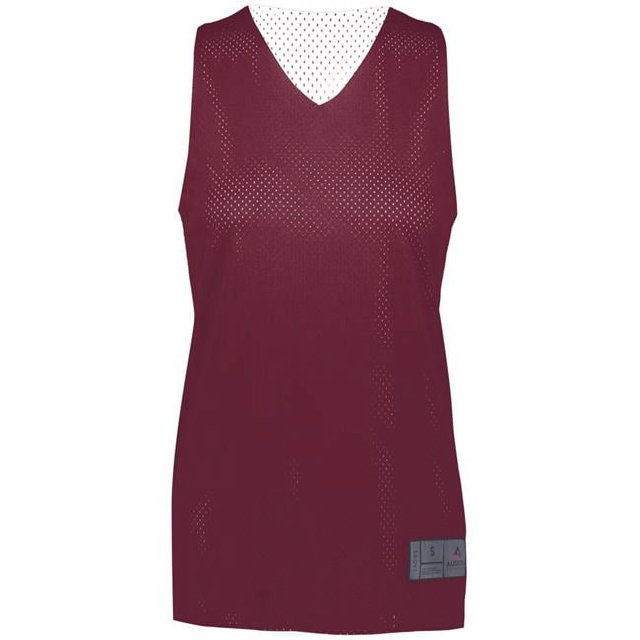 ASI 163.380.2XL Chandail Jersey 2.0 Réversible en Maille Tricotée pour Femmes, Bourgogne et Blanc - 2TG