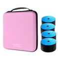 thumbnail image 3 of CD Case, 192 Capacity EVA DVD Case Pink Portable Zipper Holder Disc Storage Organizer Wallet, 3 of 6
