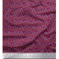 thumbnail image 1 of Soimoi Cotton Duck Fabric Leaves & Floral Artistic Printed Fabric 1 Yard 56 Inch Wide, 1 of 1