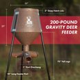 thumbnail image 3 of Boss Buck 200 Pound Gravity Fed Tripod Game Deer Corn and Protein Pellet Feeder, 3 of 10