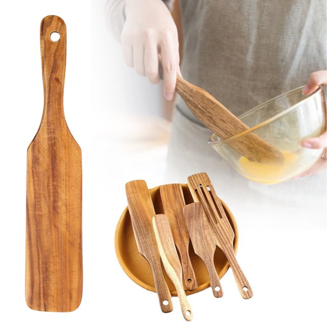 Slender Mixing Stick Suitable For Mixing Retrieving Ingredients From The Bottom Of The Jar Dough Beater Long Handled Wooden Spatula Kitchen Tool Suitable
