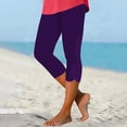 thumbnail image 2 of Timegard Women's High Waisted Slim Yoga Capris, Solid Color, Small, 2 of 6