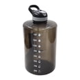 thumbnail image 3 of Mainstays Black 3.78 Litres Plastic Time Marker Straw & Handle Water Bottle, Leak Proof Jug, 1 Piece, 3 of 5