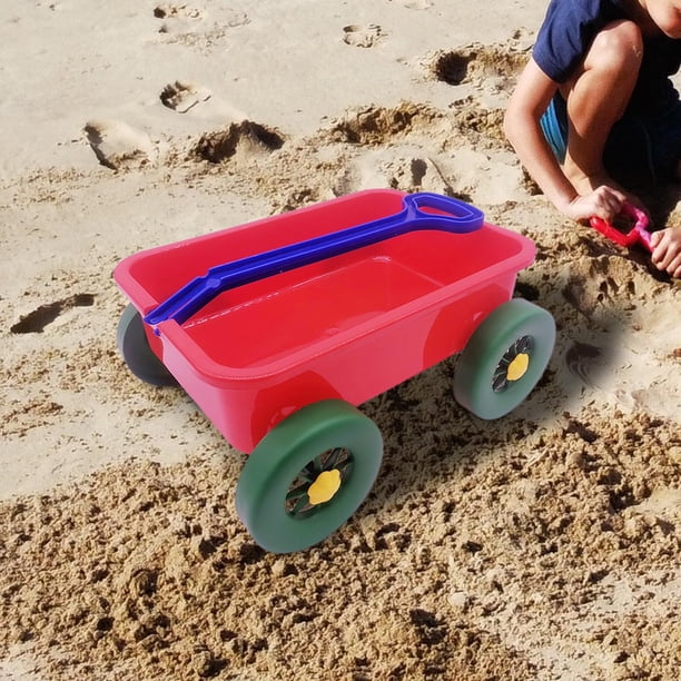Chariot De Plage Jouet MagiDeal - Wagon à Tirer Pour Sable - Grand Espace De Rangement - Rose - Été