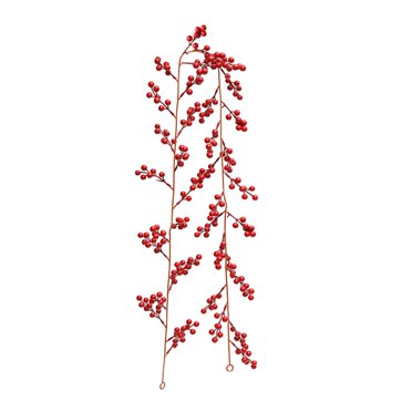 WMQPNNS Christmas Decor 5.7 Ft Red Berry of 2 Xmas Red Berry for Xmas Mantle Window Holiday Winter Xmas Year Indoor Outdoor