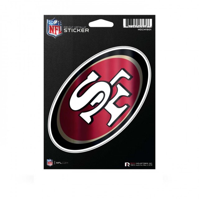 Autocollant Métallique Découpé San Francisco 49ers