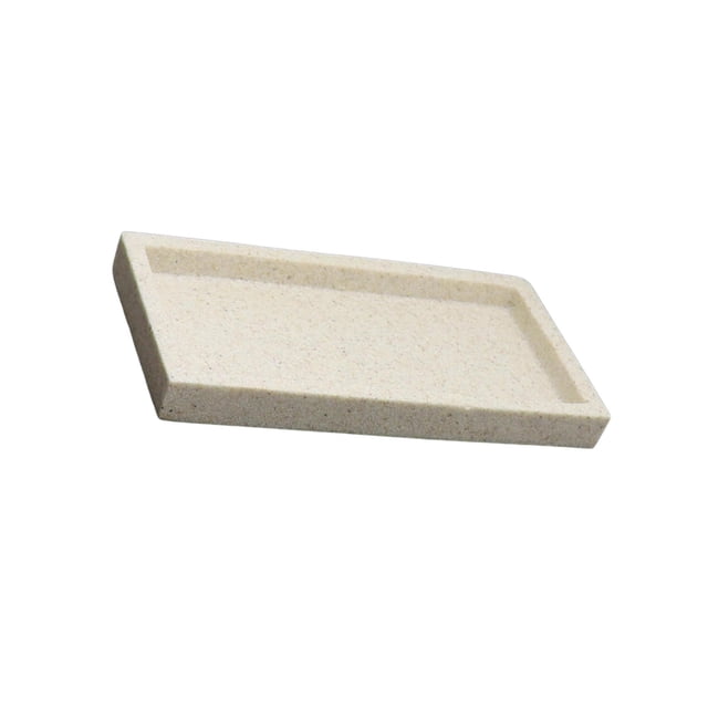 kurtrusly Vanity Tray Desktop Organizer Tealight Plate for Countertop Hotel Decor Stone Gray
