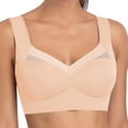 thumbnail image 1 of Hjtefg Sheer Bralette - Plus Size Wireless Push-Up, Breathable Seamless Sports Bra,Color: T2-Khaki Size: XXL, 1 of 6