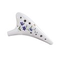 thumbnail image 1 of Labymos 12 Holes Round Head Ceramic Ocarina Alto C Hand Painted Musical Instrument with Lanyard Music Score Protective Bag For Music Lover and Learner, 1 of 8
