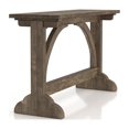 thumbnail image 3 of Bowery Hill Particle Board Reclaimed Oak Console Table Rectangular Arch Accents 47.24" x 15.75" x 28.7" Unassembled, 3 of 8