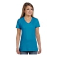 thumbnail image 1 of Hanes T-Shirt à Col en V pour Femmes en Coton Ringspun Nano-T, Style S04V, 1 of 1
