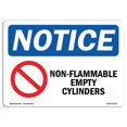 thumbnail image 1 of SignMission OS-NS-A-1218-L-15062 12 x 18 Po Panneau d'Avertissement OSHA - Bouteilles Vides Ininflammables, 1 of 1