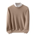 thumbnail image 1 of cfhntfmh Sweaters for Men Soft Crewneck Basic Thermal Shirts Comfy Long Sleeve Knitted Pullover Sweaters Fall Winter Loungewear, 1 of 6
