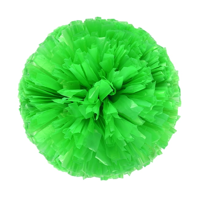 2PCS Cheerleaders Handheld Color Flower Sports Activities Performance Cheering Supplies Round High Density Color Strip Lightweight Double Finger Ring Buckle Design Anti Slip Off