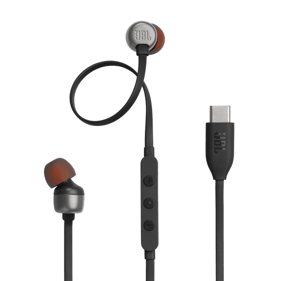 JBL Tune 310C USB Wired Hi-Res In-Ear Headphones - Black