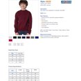 thumbnail image 2 of Jerzees Youth NuBlend Pull Over Hooded Sweatshirt, XL, Maroon, 2 of 3
