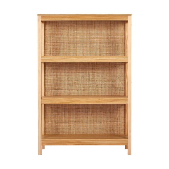 Anko Fraser Rattan Bookcase, 3 Tier Natural