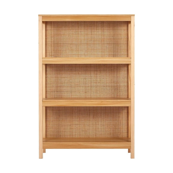 Bibliothèque à 3 Niveaux en Rotin Naturel Anko Fraser