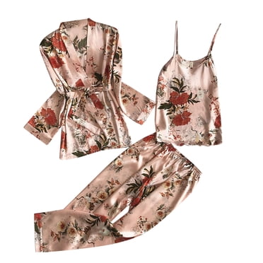 2025 Nuisette d'Intérieur pour Femmes Trois Pyjamas pour Adolescentes Ensemble Deux Pièces Pyjama en Dentelle Combinaison Pyjama pour Femmes