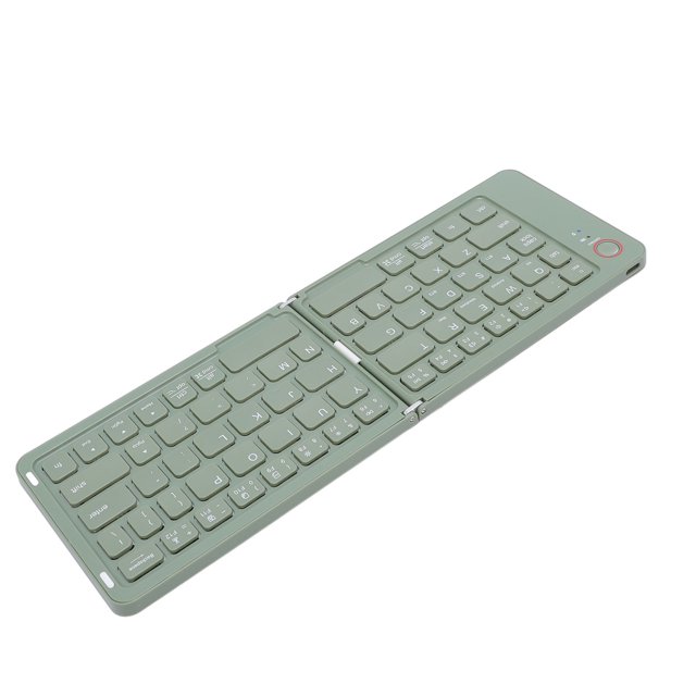 Foldable BT Keyboard,67 Keys Pocket Folding Keyboard with Stand Rechargeable Ultra Slim Folding Keyboard Magnetic Slim Universal Portable Cordless Keyboard for Phone Tablet Laptop
