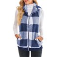 thumbnail image 4 of LUXUR Gilet à Carreaux pour Femmes Tenue de Travail Décontractée Bleu TG, 4 of 5