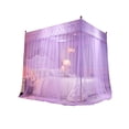 thumbnail image 2 of Princess Style Bed Canopy, Usavan Elegant Lace Ruffled Mosquito Net, Three Door Floor Length Polyester Bed Curtain for Bedroom Decoration, 2 of 6