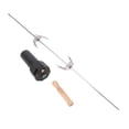 thumbnail image 3 of Kit de Gril Rôtissoire Sans Fil - Ensemble Portable de Moteur de BBQ Automatique Rotatif avec Tiges de Broche en Fer et Chrome Résistantes à l'Usure, Poignée en Bois, Supporte jusqu'à 16 Lb, Alimenté par Batterie Sans Fil (Batterie Non, 3 of 6