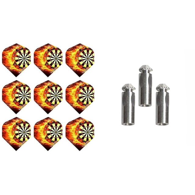 iFlight Ruthless 3 Ensembles de Vols de Fléchettes Standard Plus 1 Ensemble de 3 Protecteurs de Vol de Fléchettes en Aluminium (Cible de Fléchettes Enflammée)