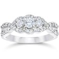 thumbnail image 1 of 3/4ct 3-Stone Diamond Infinity Engagement Ring 10K White Gold, 1 of 4