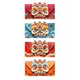thumbnail image 1 of veasfak 4Pcs Nouvel An Chinois Enveloppes Rouges de l'Argent Chanceux pour le Festival de Printemps d'Anniversaire, 1 of 7