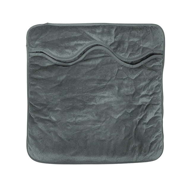 Graflsoa Chauffe-pieds électriques 40x40cm, 6-Level Contrôle de température, 4-Timer Paramètres (30/60/90/120 min), Lavable en machine, Gris foncé, US Connecteur 120V, Plaque de chauffage thérapeutique