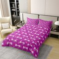 thumbnail image 2 of Erosebridal Housse de Couette en Coton 100 % avec Nœud Papillon Violet Format Simple, Ensembles de Literie Princesse de Rêve Format Simple, Déco Dessin Animé, Réversible 2 Pcs (Sans Couette), 2 of 8