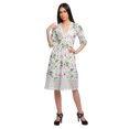 thumbnail image 3 of Moomaya Robe Imprimée Longueur Genou pour Femmes Grande Taille Vêtements Décontractés Tenue d'Été, 3 of 4