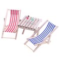 thumbnail image 2 of 1 Ensemble de Mini Chaise de Plage Miniature Chaise de Table Décorative Chaise Longue de Plage Mini Chaise Pliante, 2 of 8