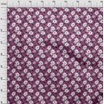 thumbnail image 3 of oneOone Velvet Dark Magenta Fabric Florals Craft Projects Decor Fabric Printed By The Yard 58 Inch Wide-D6O, 3 of 4