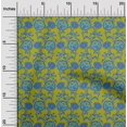 thumbnail image 1 of oneOone Polyester Lycra Fabric Leaves & Floral Block Print Fabric By The Yard 56 Inch Wide, 1 of 4