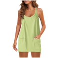 thumbnail image 2 of EGNMCR Women's Summer 2 Piece Outfits Tank Sets Lounge Solid Color Tops with Shorts Beach Matching Sets, 2 of 9