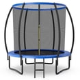thumbnail image 1 of Gymax Trampoline Récréatif de 12 Pi avec Échelle, Filet d'Enceinte, Coussin de Sécurité, Extérieur, Bleu, 1 of 9