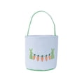 thumbnail image 1 of Eggs for Easter Egg Hunt Canvas Rabbits Basket 9.84x9.06 Inch, Easter Candy Gift Baskets for Children with Sturdy Handle & Spring Decor, 1 of 6