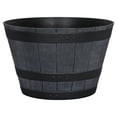 thumbnail image 2 of Mainstays 19in Whiskey Barrel Resin Planter, Grey, 2 of 5