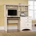 thumbnail image 1 of Sauder Harbor View Computer Desk with Hutch in Antiqued White, 1 of 5