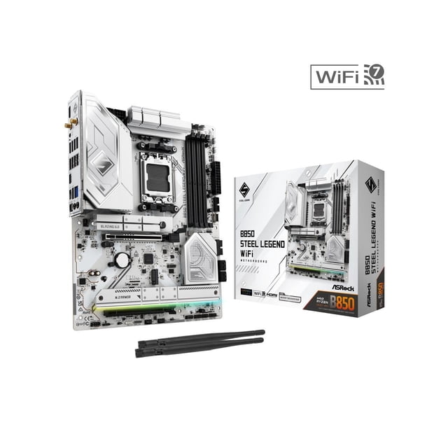 ASRock B850 STEEL LEGEND WIFI AM5 AMD B850 SATA 6Gb/s ATX Motherboard