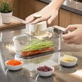 thumbnail image 3 of Coupe-légumes pour Cuisine Hachoir Durable avec Récipient Fonction Râpe Trancheuse Ronde 5- Multifonction Hachoir à Légumes Outil de Préparation des Aliments pour Tranches Fraîches et Légumes Râpés, 3 of 5